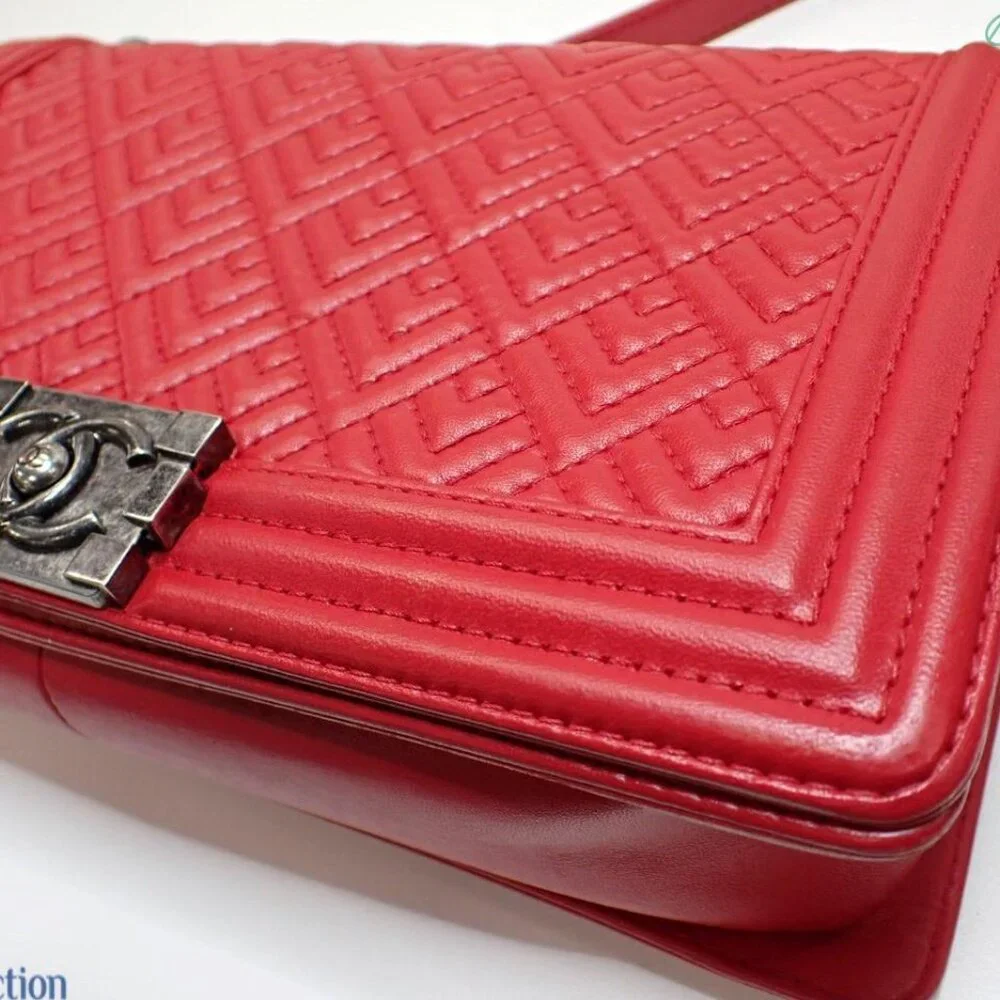 Chanel Red Boy Bag 21 Series (shown live) - Picture 7 of 14
